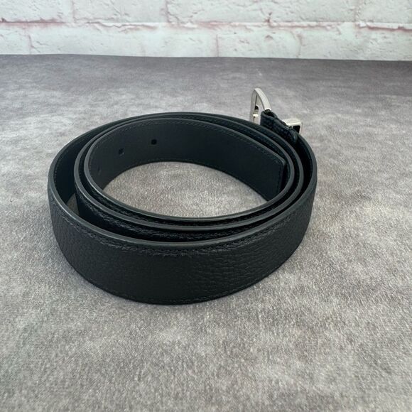 Gucci Black Rectangular Buckle Leather Men's Belt 793760 100/40 - Picture 3 of 10